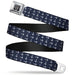 BD Wings Logo CLOSE-UP Full Color Black Silver Seatbelt Belt - Anchors Navy/White Webbing Seatbelt Belts Buckle-Down   