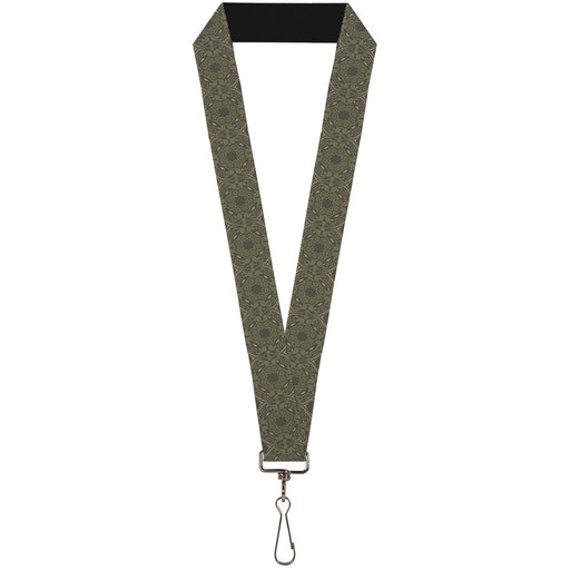 Lanyard - 1.0" - Tapestry Charcoal Olive Lanyards Buckle-Down   