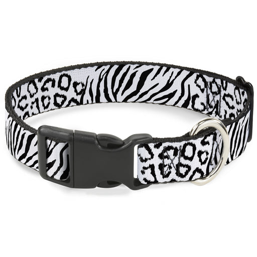 Plastic Clip Collar - Cheebra White/Black Plastic Clip Collars Buckle-Down   