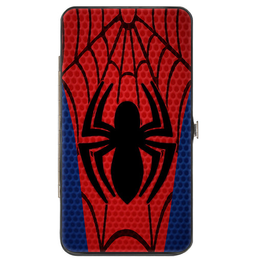2016 SPIDER-MAN Hinged Wallet - Spider-Man Chest Spider4 Blues Reds Black Hinged Wallets Marvel Comics   
