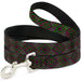 Dog Leash - Square Lines Black/Greens/Pinks Dog Leashes Buckle-Down   