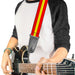 Guitar Strap - Stripes Red Yellow Red Guitar Straps Buckle-Down   