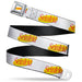 SEINFELD Spotlight Logo Full Color White/Yellow/Red Seatbelt Belt - SEINFELD Spotlight Logo White/Yellow/Red Webbing Seatbelt Belts Seinfeld   