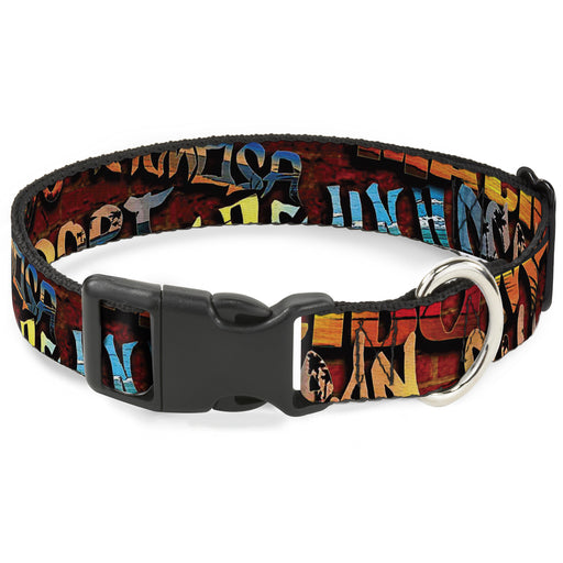 Plastic Clip Collar - Beach Tags Stacked Brick Wall/Beach Scenes Plastic Clip Collars Buckle-Down   