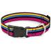 Plastic Clip Collar - Racing Stripes Pink/Yellow/Blue/Black Plastic Clip Collars Buckle-Down   