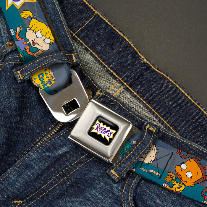 RUGRATS Logo Full Color Seatbelt Belt - Rugrats Cookie Scene Webbing Seatbelt Belts Nickelodeon   