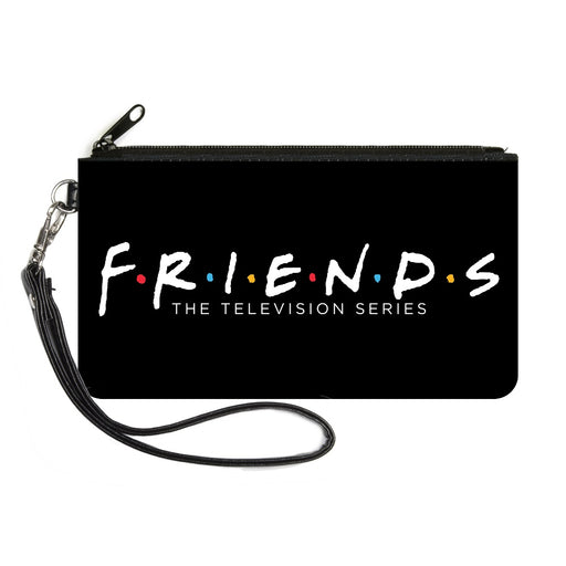 Canvas Zipper Wallet - SMALL - FRIENDS-THE TELEVISION SERIES Logo Black White Multi Color Canvas Zipper Wallets Friends   