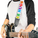 Guitar Strap - FREE HUGS White Multi Color Guitar Straps Buckle-Down   