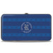 Hinged Wallet - HOGWARTS ALUMNI RAVENCLAW + Initial Monogram Eagle Icon Stripe Blues Gold Gray White Hinged Wallets The Wizarding World of Harry Potter   