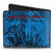 Bi-Fold Wallet - Skull & Roses + GRATEFUL DEAD Roses Blues Black Red Bi-Fold Wallets Grateful Dead   