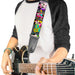Guitar Strap - Mini Minnie Fashion Poses Polka Dot Black White Multi Color Guitar Straps Disney   