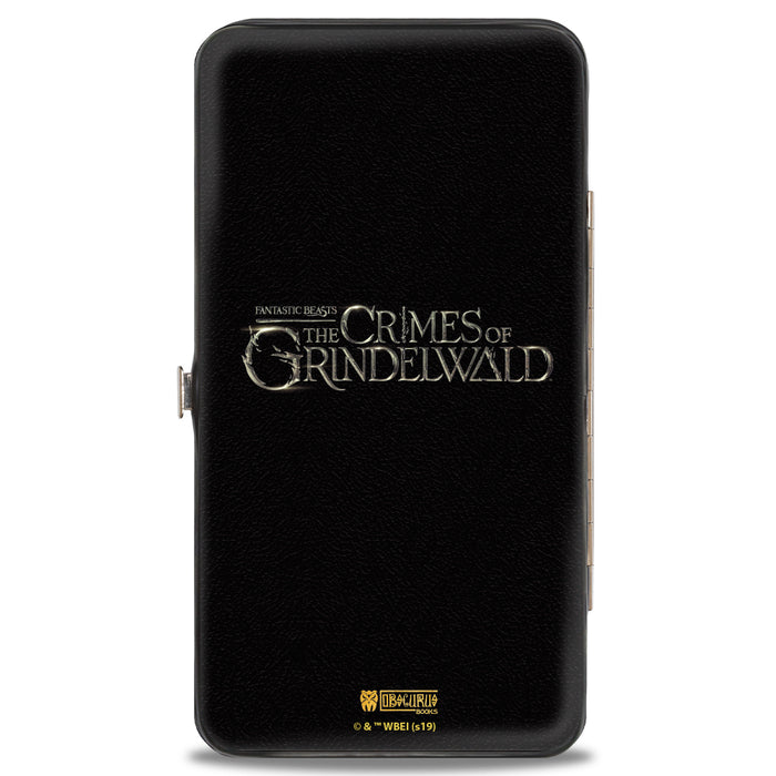Hinged Wallet - FANTASTIC BEASTS THE CRIMES OF GRINDEWALD Obscurus Book Binding Black Golds Hinged Wallets The Wizarding World of Harry Potter   