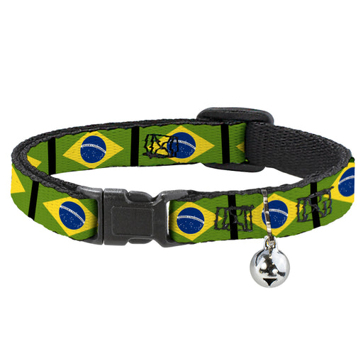 Cat Collar Breakaway - Brazil Flags Breakaway Cat Collars Buckle-Down   