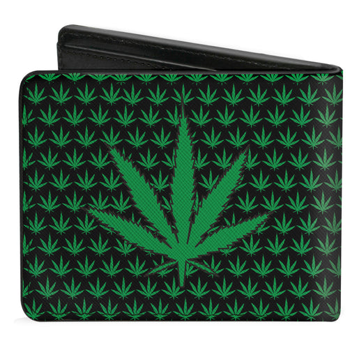 Bi-Fold Wallet - Marijuana Garden Black Green Bi-Fold Wallets Buckle-Down   