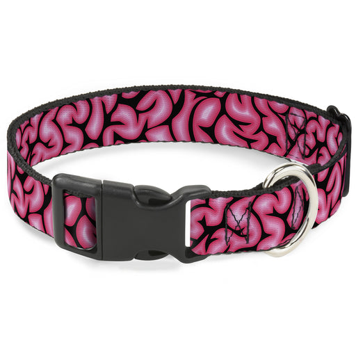 Plastic Clip Collar - Brains Black/Pink Plastic Clip Collars Buckle-Down   
