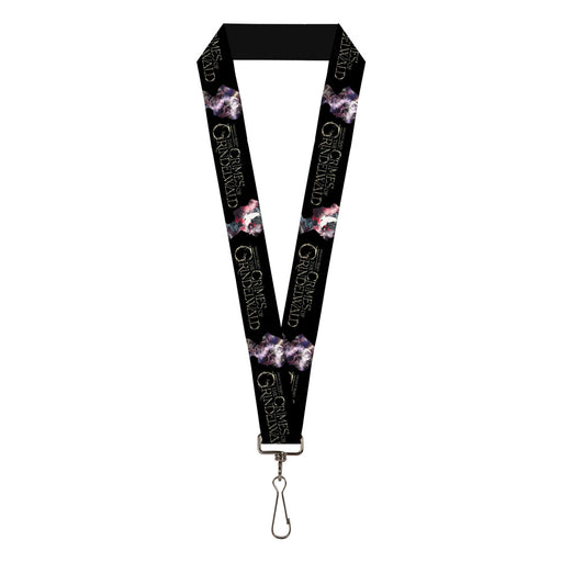 Lanyard - 1.0" - FANTASTIC BEASTS THE CRIMES OF GRINDELWALD 2-Character Bust Silhouettes Black Golds Lanyards The Wizarding World of Harry Potter Default Title  