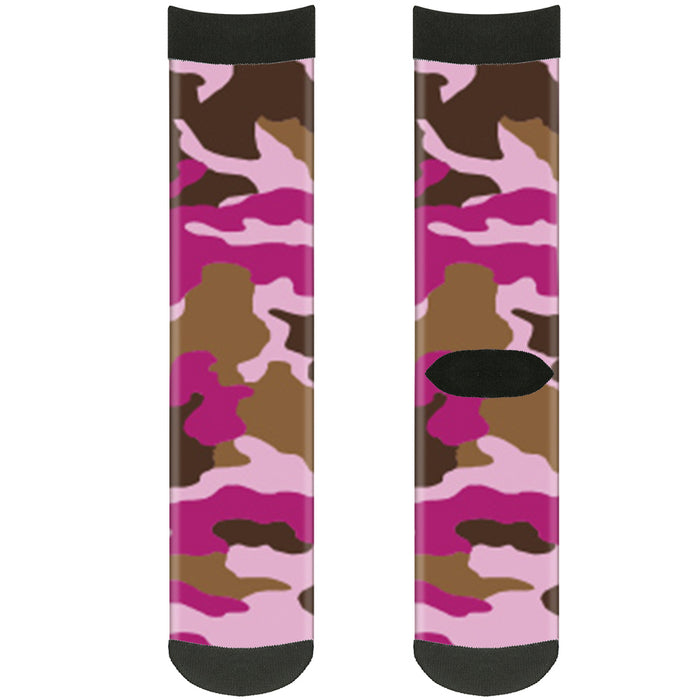 Sock Pair - Polyester - Camo Pink - CREW Socks Buckle-Down   