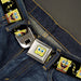 Sponge Bob Face CLOSE-UP Full Color Seatbelt Belt - SpongeBob 3-D Pose Flip Black Webbing Seatbelt Belts Nickelodeon   