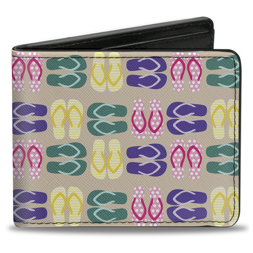 Bi-Fold Wallet - Flip Flops6 Sand Multi Color Bi-Fold Wallets Buckle-Down   