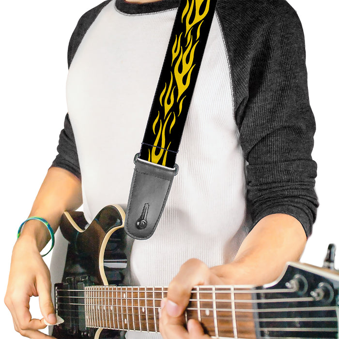 Guitar Strap - Flame Yellow Guitar Straps Buckle-Down   