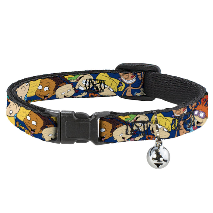 Cat Collar Breakaway with Bell - Nick 90's Rewind 16-Character Poses Navy Blue Breakaway Cat Collars Nickelodeon   