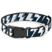 Plastic Clip Collar - Lightning Bolts Sketch Navy/White Plastic Clip Collars Buckle-Down   