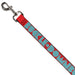 Dog Leash - BUCKLE-DOWN Shapes Red/Dot Turquoise/White Dog Leashes Buckle-Down   