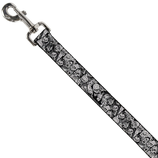 Dog Leash - Zombie Skulls Sketch Dog Leashes Buckle-Down   