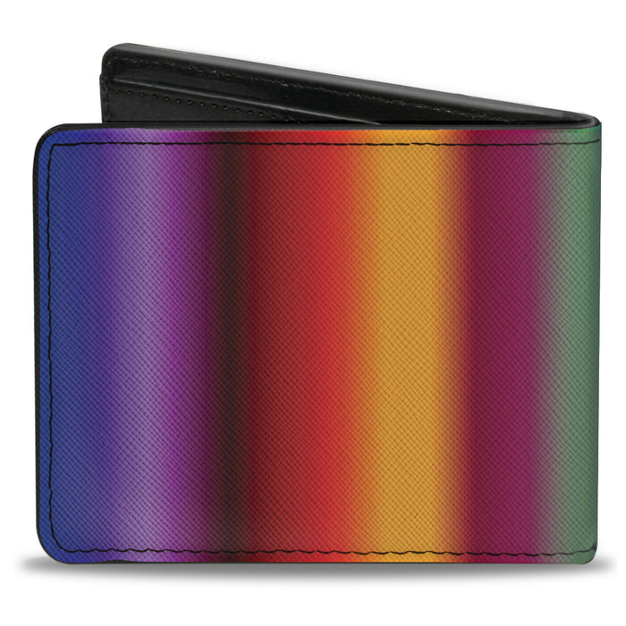 Bi-Fold Wallet - Zarape3 Vertical Multi Color Fade Bi-Fold Wallets Buckle-Down   