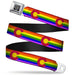 BD Wings Logo CLOSE-UP Full Color Black Silver Seatbelt Belt - Colorado Flags2 Pride Webbing Seatbelt Belts Buckle-Down   