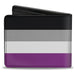 Bi-Fold Wallet - Flag Asexual Black Gray White Purple Bi-Fold Wallets Buckle-Down   