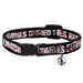 Cat Collar Breakaway - ZOMBIES RUINED THIS BELT Black White Red Splatter Breakaway Cat Collars Buckle-Down   