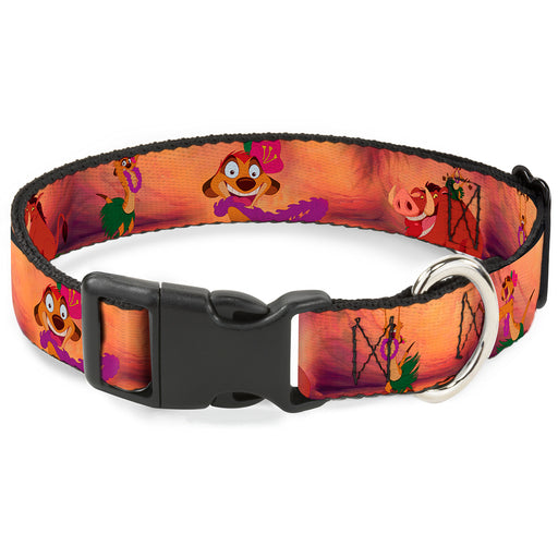 Plastic Clip Collar - Timon & Pumba The Hula Song Poses Plastic Clip Collars Disney   