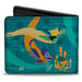 Bi-Fold Wallet - Luca and Alberto Sea Monsters Swimming Poses Turquoise Blues Bi-Fold Wallets Disney   