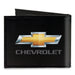 Canvas Bi-Fold Wallet - Chevy Bowtie CHEVROLET Black Gold Gray Canvas Bi-Fold Wallets GM General Motors   