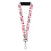 Lanyard - 1.0" - A Christmas Story Icons Collage White Reds Greens Lanyards Warner Bros. Holiday Movies   