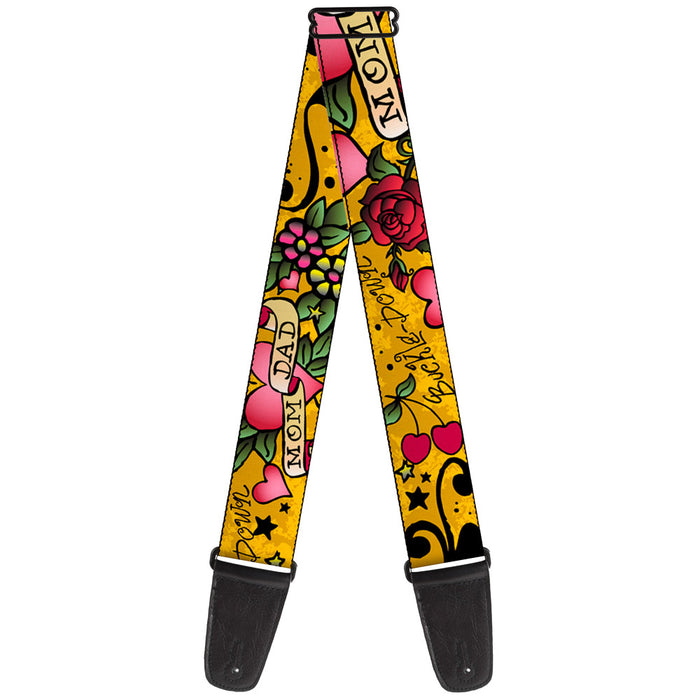 Guitar Strap - Mom & Dad Yellow Guitar Straps Buckle-Down   