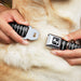 Dog Bone Black/Silver Seatbelt Buckle Collar - Printed Bullets Pattern Black/Gray Seatbelt Buckle Collars Buckle-Down   