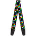 Guitar Strap - Diamonds Black Multi Color Guitar Straps Buckle-Down   