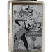 Business Card Holder - LARGE - HARLEY QUINN Pose Comic Book Scenes Brushed Silver Metal ID Cases DC Comics   