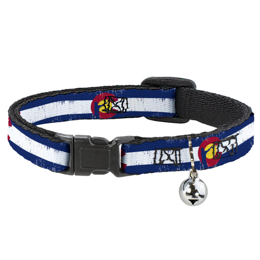 Cat Collar Breakaway - Colorado Flag Fisher Weathered Breakaway Cat Collars Buckle-Down   