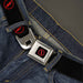 Reverse Flash Logo Full Color Black Red Seatbelt Belt - Reverse Flash Logo Black/Red Webbing Seatbelt Belts DC Comics   