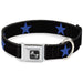 Dog Bone Seatbelt Buckle Collar - Star Black/Blue Seatbelt Buckle Collars Buckle-Down   