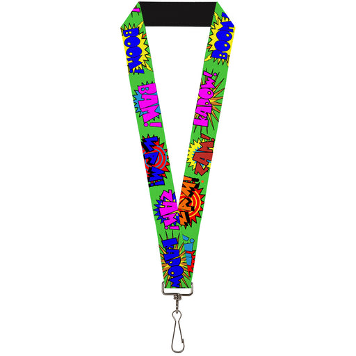 Lanyard - 1.0" - Sound Effects Green Multi Color Lanyards Buckle-Down   