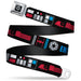 Star Wars Galactic Empire Insignia Full Color Black/Gray Seatbelt Belt - Star Wars EMPIRE/Galactic Empire Elements Collage Black/Blue/Gray/Red/White Webbing Seatbelt Belts Star Wars   