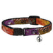 Cat Collar Breakaway - Vivid Floral Collage Orange-Pinks Breakaway Cat Collars Buckle-Down   