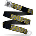 BD Wings Logo CLOSE-UP Full Color Black Silver Seatbelt Belt - SWAG Black/Bling Webbing Seatbelt Belts Buckle-Down   