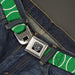 BD Wings Logo CLOSE-UP Full Color Black Silver Seatbelt Belt - Rings Camo Neon Green/White Webbing Seatbelt Belts Buckle-Down   