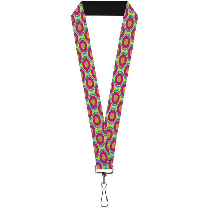 Lanyard - 1.0" - Ogee Lime Blue Fuchsia Orange Lanyards Buckle-Down   