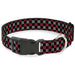 Plastic Clip Collar - Mini Checker Black/Gray/3 Red Plastic Clip Collars Buckle-Down   